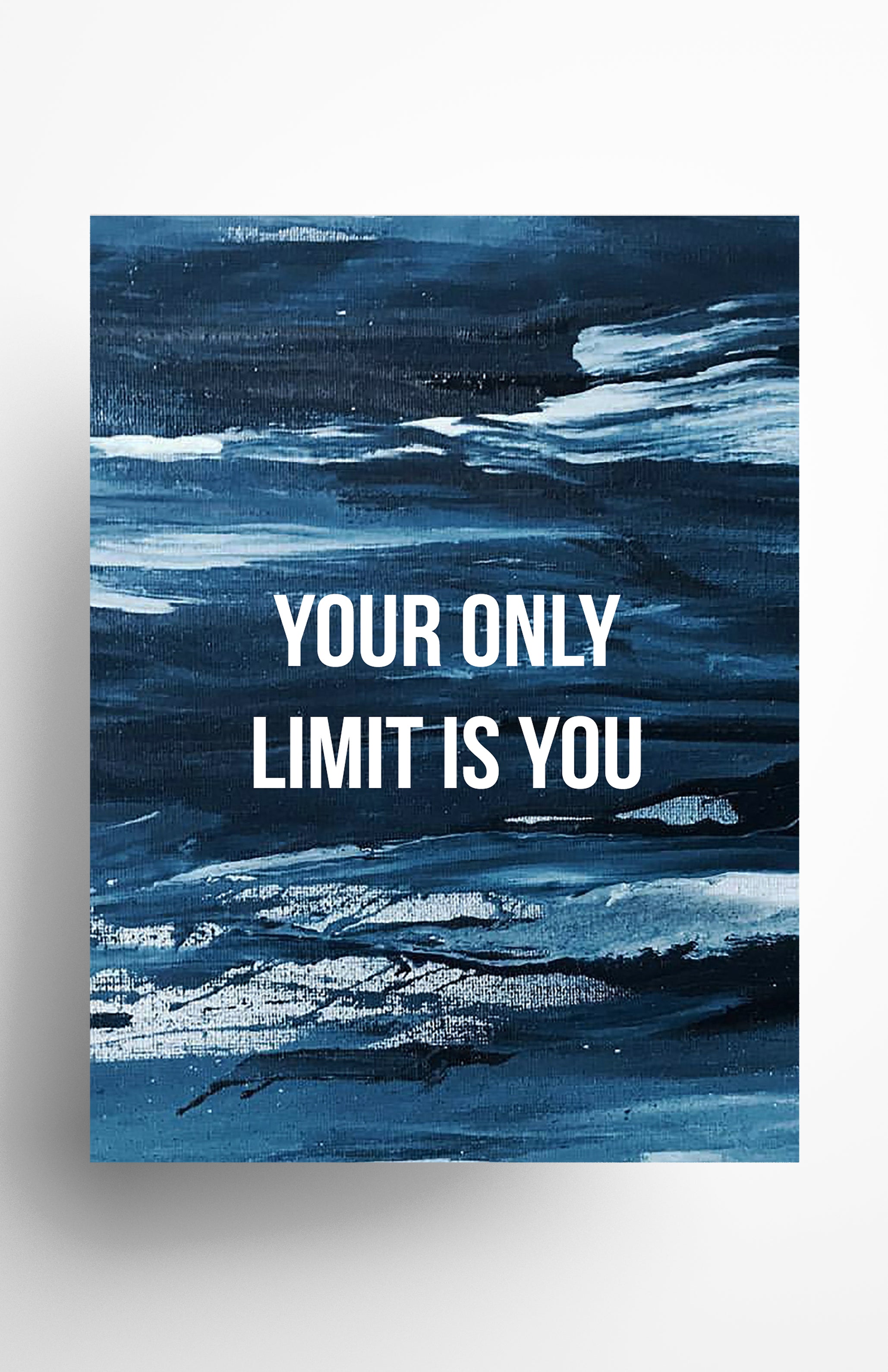 V3 Apparel womens Your Only Limit Is You, Motivational posters, mens inspirational wall artwork and empowering poster quote designs for office, home gym, school, kitchen and living room.