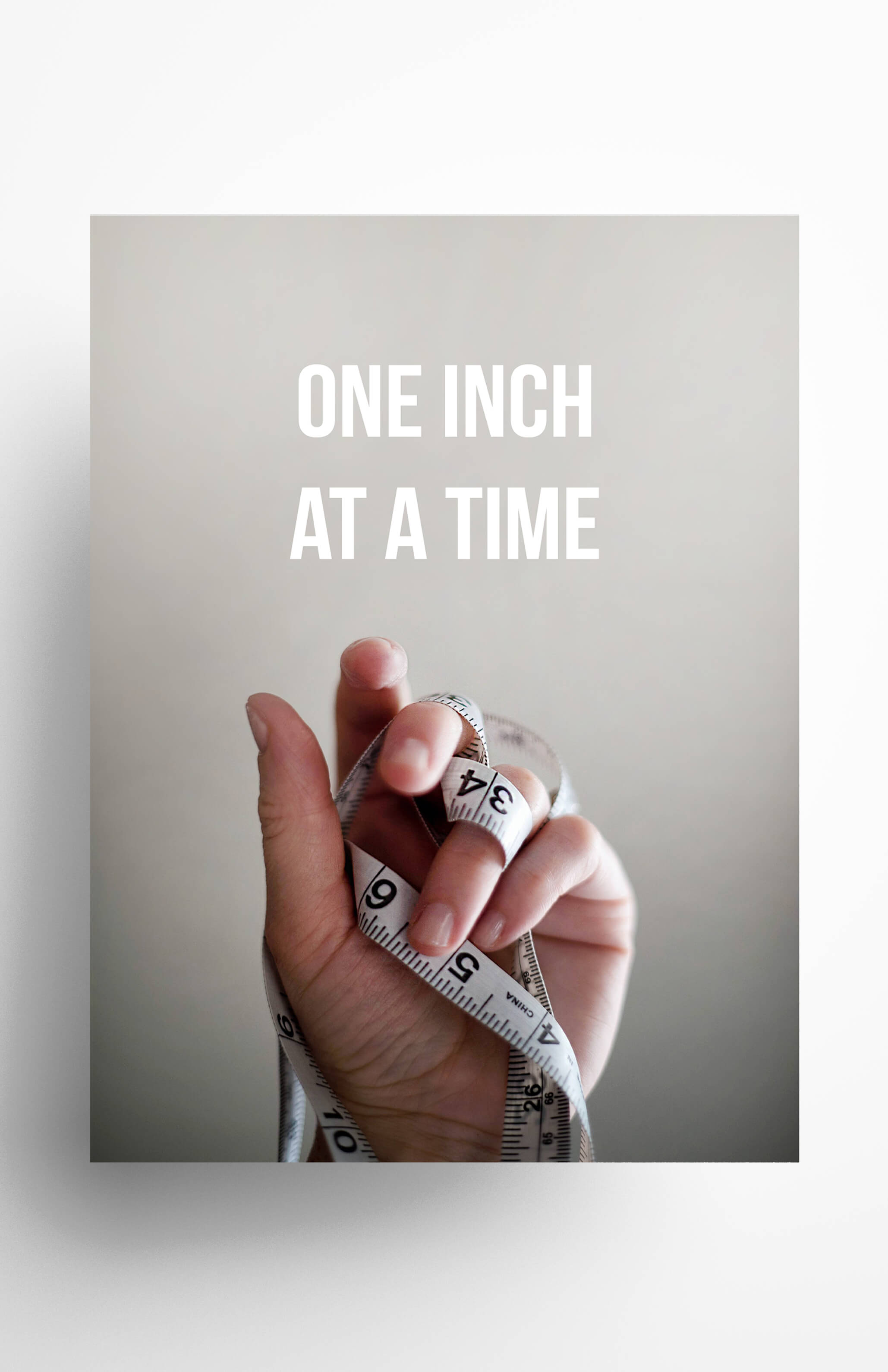 V3 Apparel womens Once Inch At A Time, Motivational posters, mens inspirational wall artwork and empowering poster quote designs for office, home gym, school, kitchen and living room.